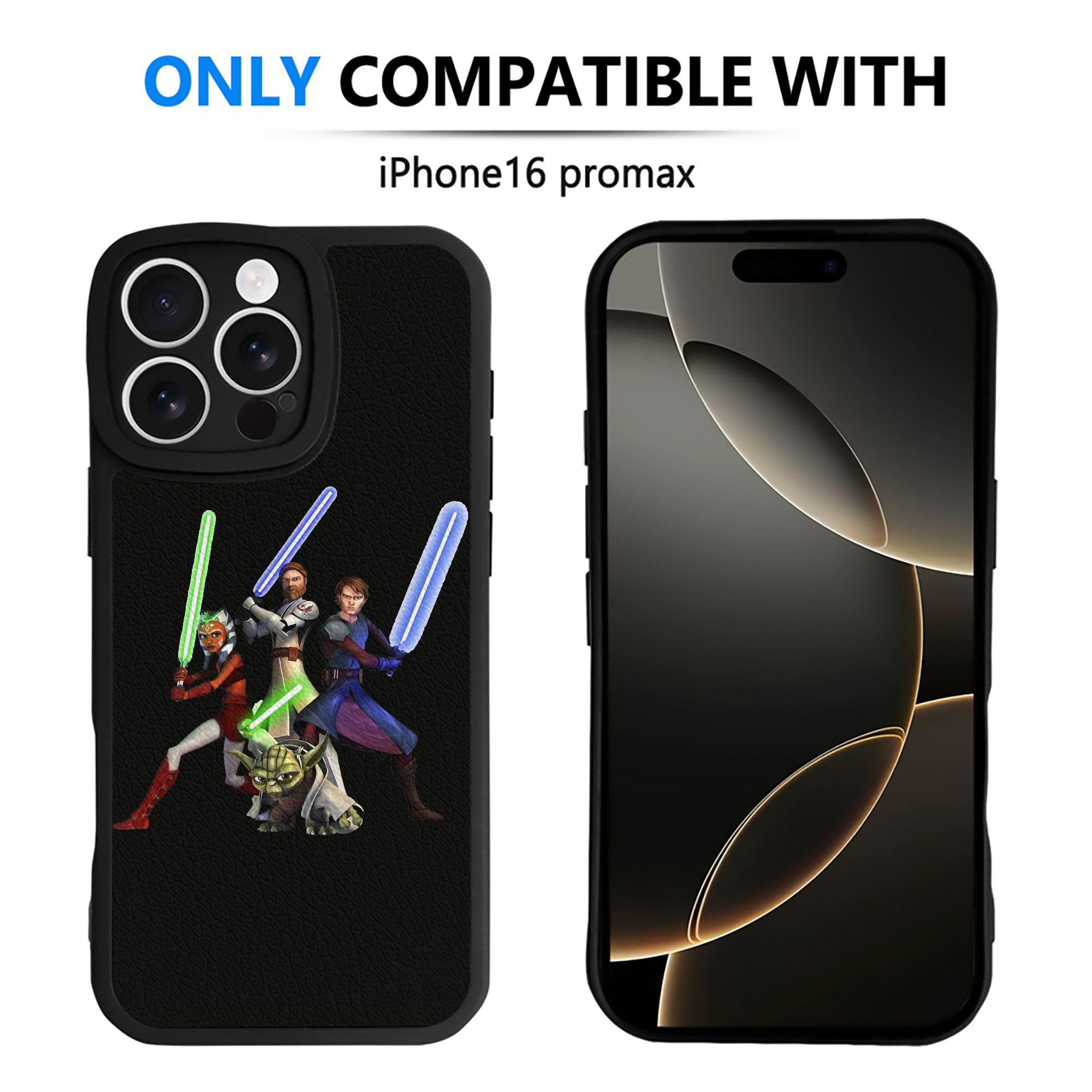 （画像用） スター・ウォーズ Star Wars 【iPhone 16シリーズ対応】シリコンスマホケース（レザー調） 材質：シリコン